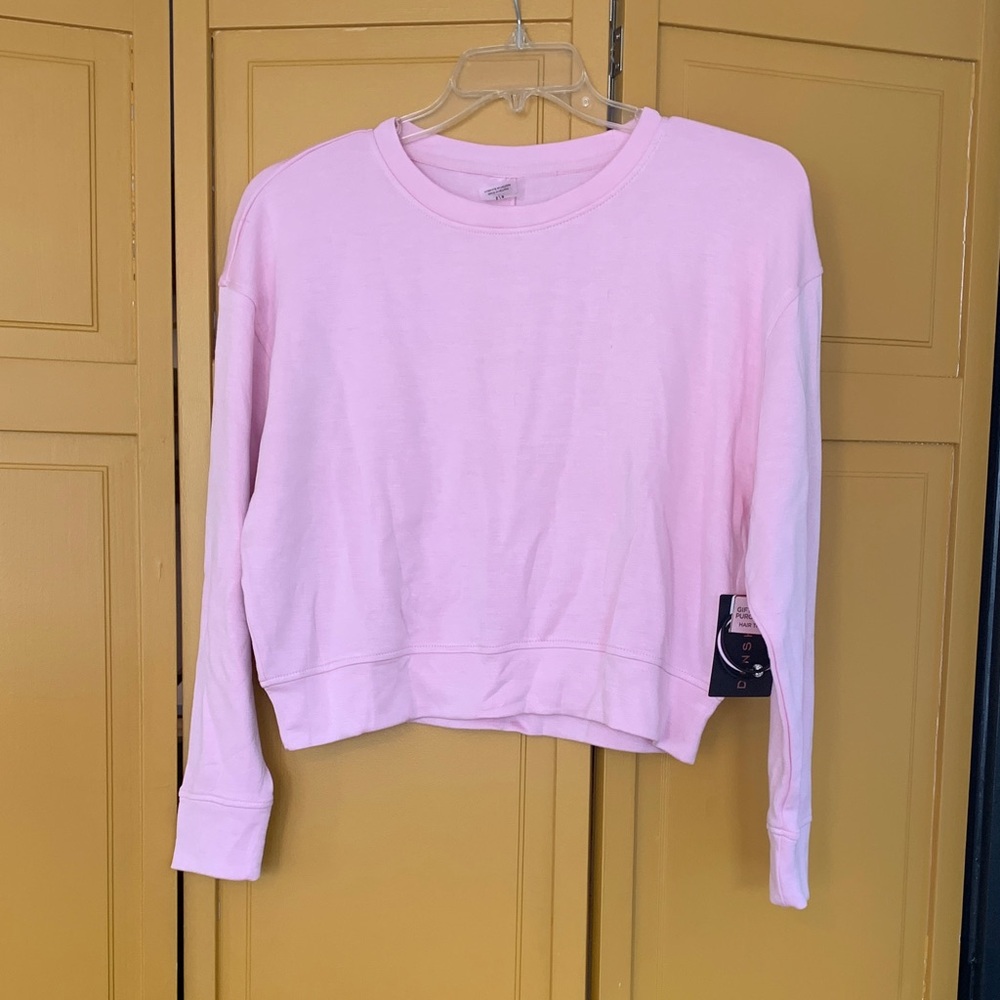 Danskin Light Pink Cropped Sweatshirt